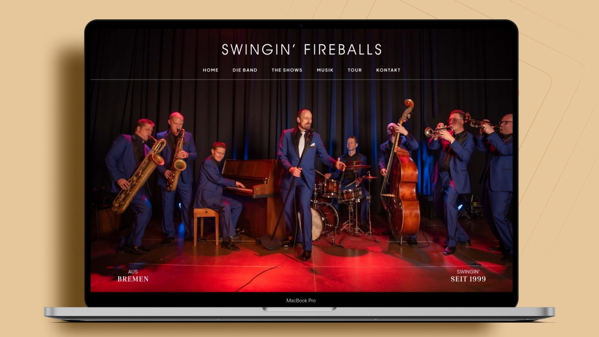 Landing page for Swingin' Fireballs