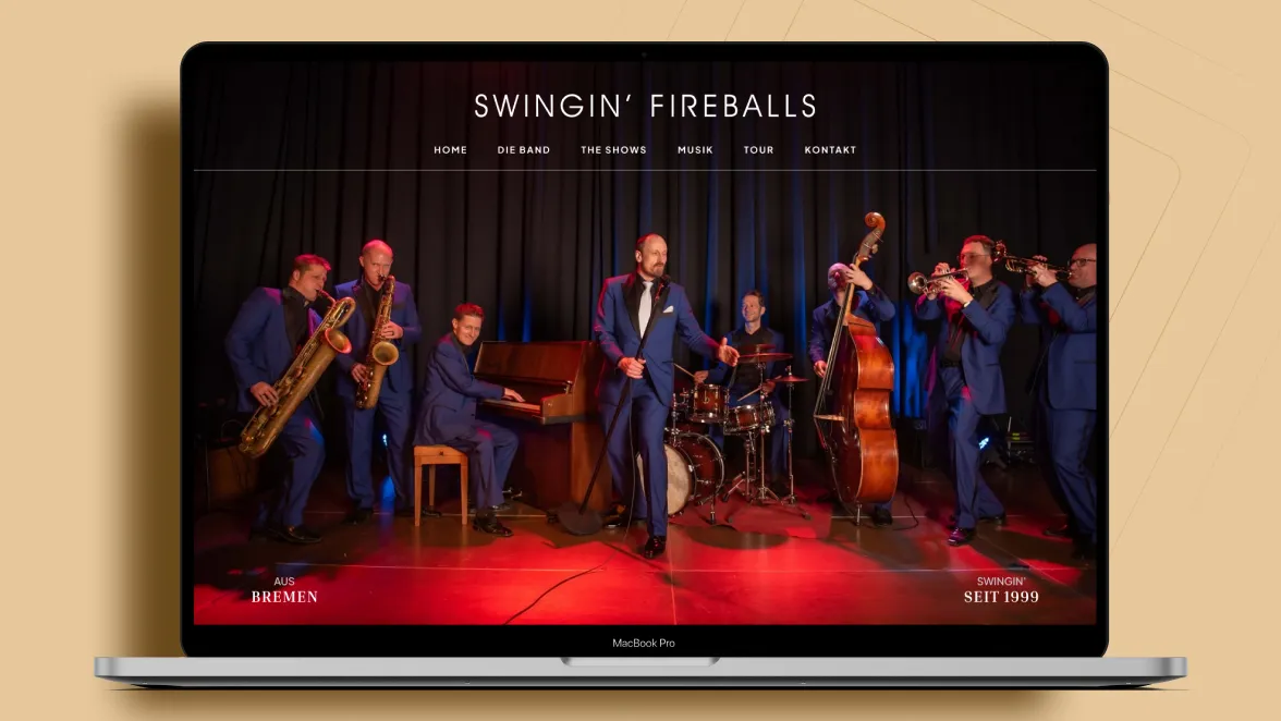 Landing page for Swingin' Fireballs