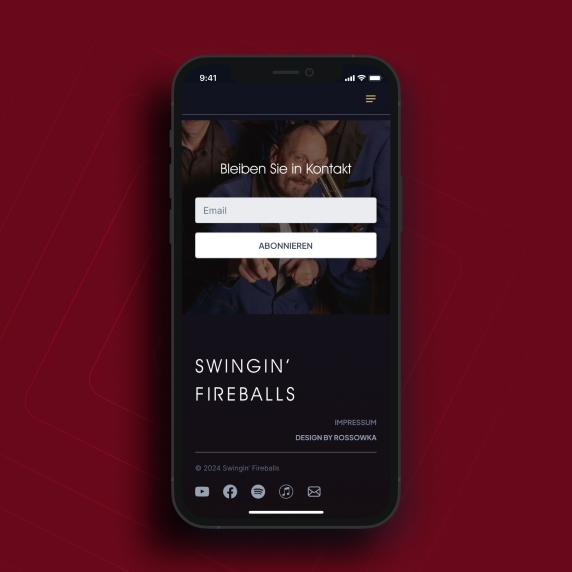 Mobile view on footer and subscription