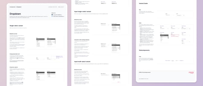 Screenshot of component documentation in Figma
