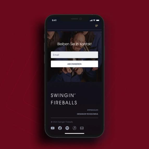 Mobile view on footer and subscription